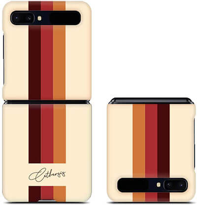 Samsung Galaxy Z Flip Case Cover Stripe Check Pattern Custom