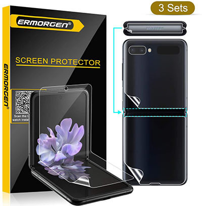 Ermorgen Protector for Samsung Galaxy Z Flip High Definition Edge to Edge HD