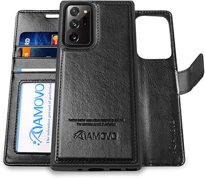 Leather Wallet Case for Galaxy Note 20 Ultra by AMOVO